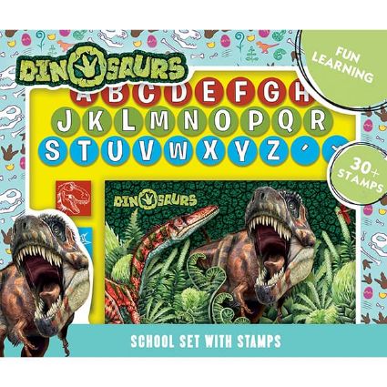 Picture of School set with stamps Dinosaurs