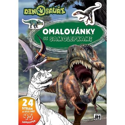 Picture of Colouring book A4 with stickers Dinosaurs