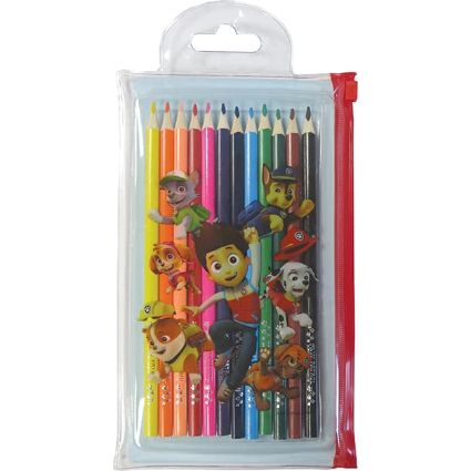 Picture of Colour pencils in a PVC pouch Paw Patrol