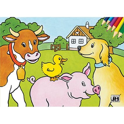 Picture of Colouring books A5 traditional Domestic animals