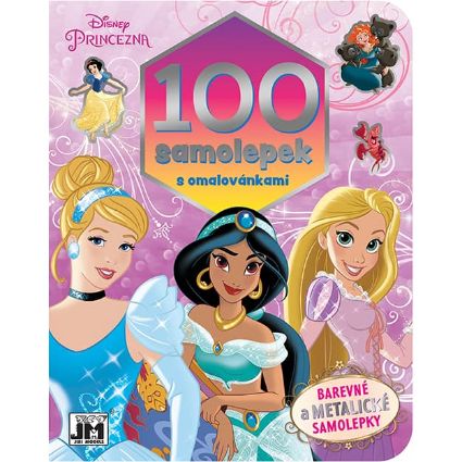 Obrázek 100 samolepek s omalovánkami Disney Princezny