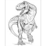 Obrázek 100 samolepek s omalovánkovými listy Dinosauři