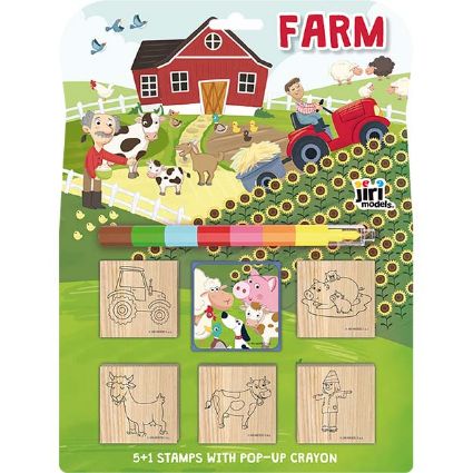 Picture of Stamps 5+1 with pop-up crayon Farm