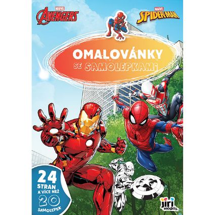 Obrázek Omalovánky A4 se samolepkami Marvel