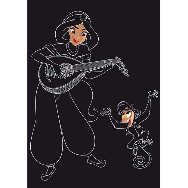 Jiri. Shiny scratch art Disney Princess