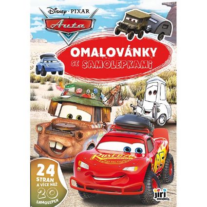 Obrázek Omalovánky A4 se samolepkami Auta