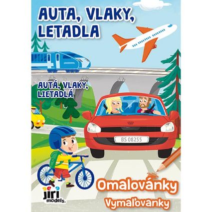 Obrázek Omalovánky A5 Auta, vlaky, letadla