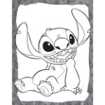 Obrázek 100 samolepek s omalovánkovými listy Lilo & Stitch