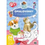 Obrázek Omalovánky A4 se samolepkami Štěňátka a koťátka