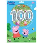 Obrázek 100 metalických samolepek s omalovánkovými listy Prasátko Peppa