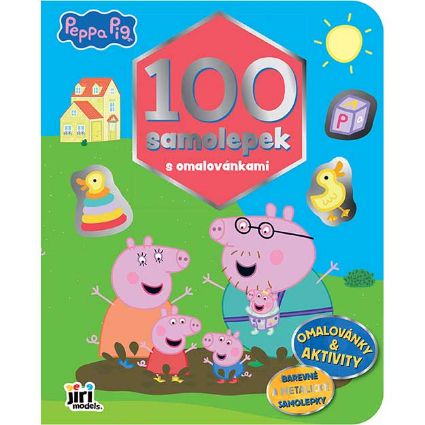 Obrázek 100 samolepek s omalovánkami Prasátko Peppa